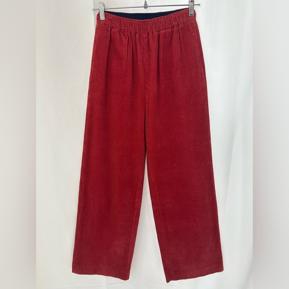 SISY CHAN Orange Corduroy Wide-Legged Pants